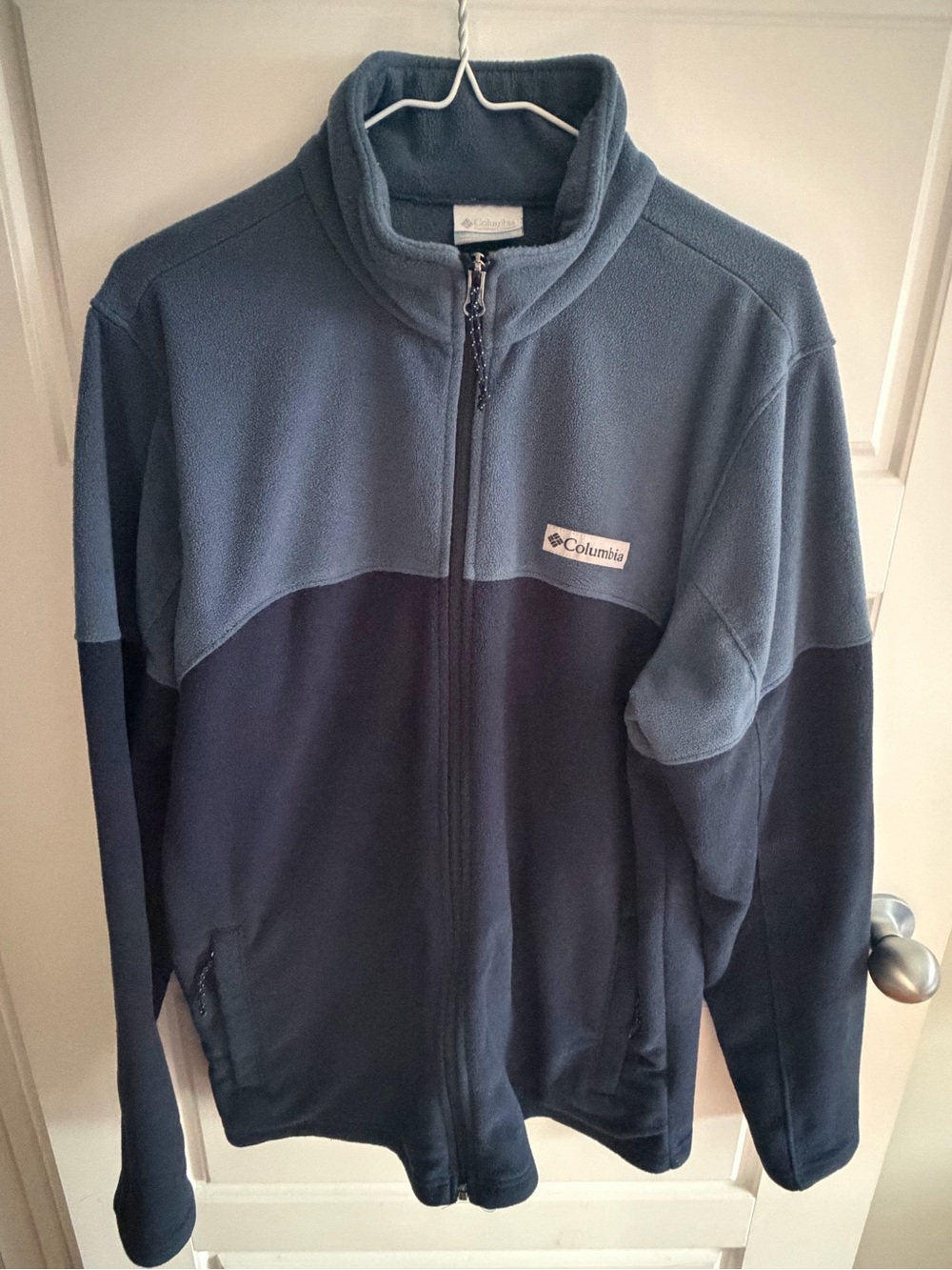 Columbia Two-Tone Slate and Navy Full-Zip Fleece Jacket